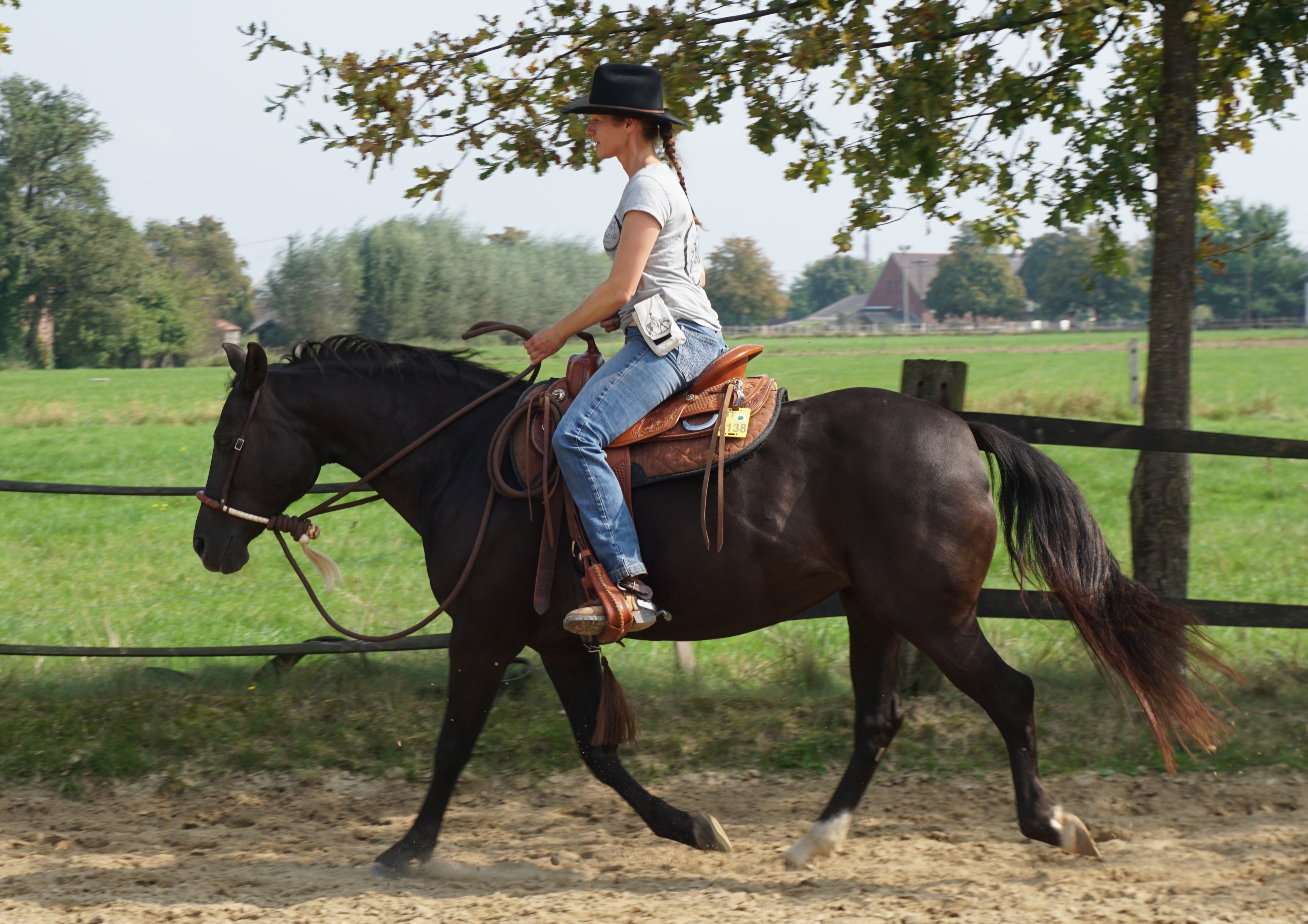 Silvi mit Simone im Trot
